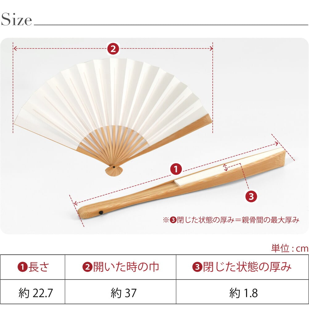 高座扇子 竹骨 白扇