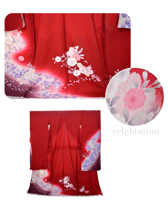 正絹 振袖 桜満開 まきのりちらし