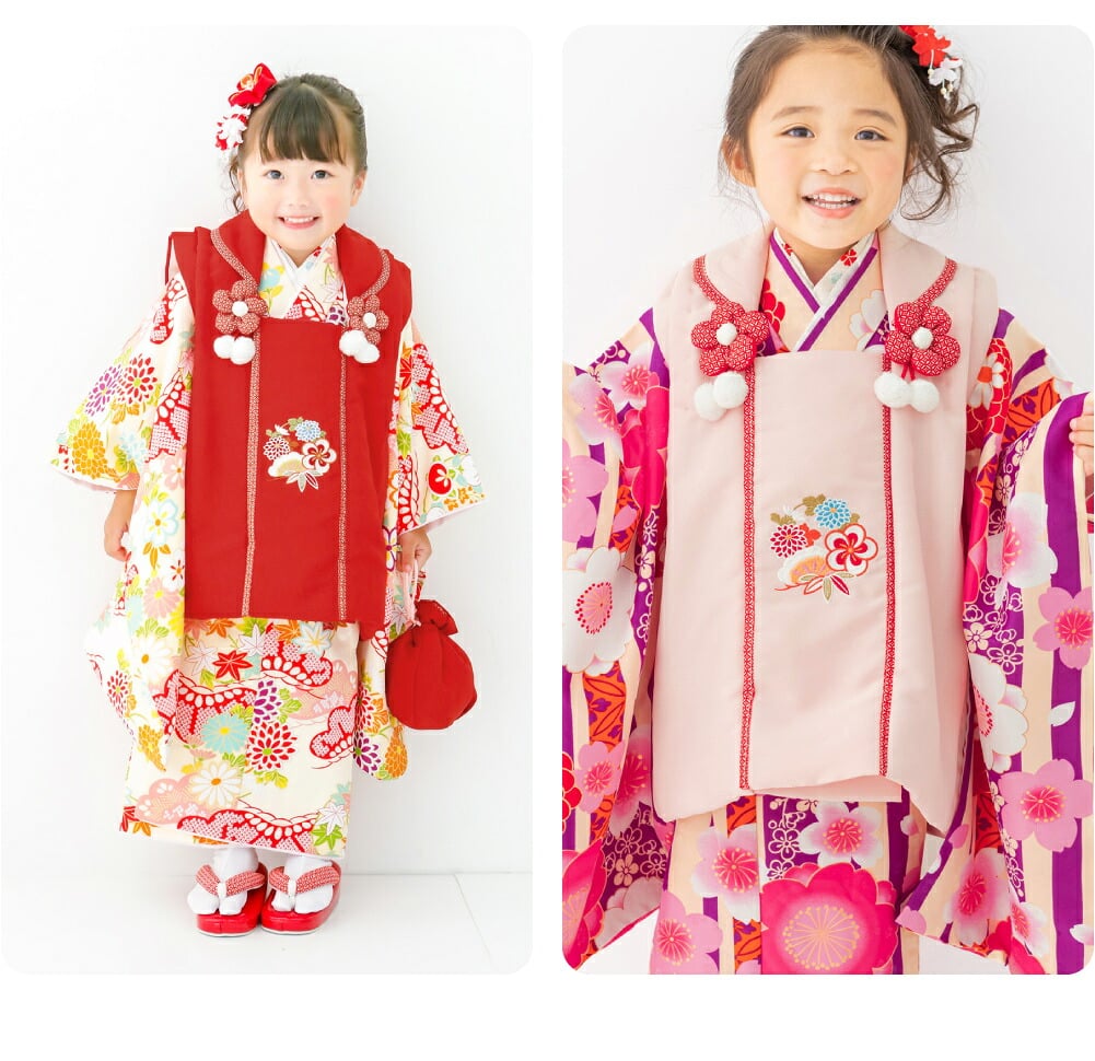 [小町kids]被布セット 着付け小物付 古典柄