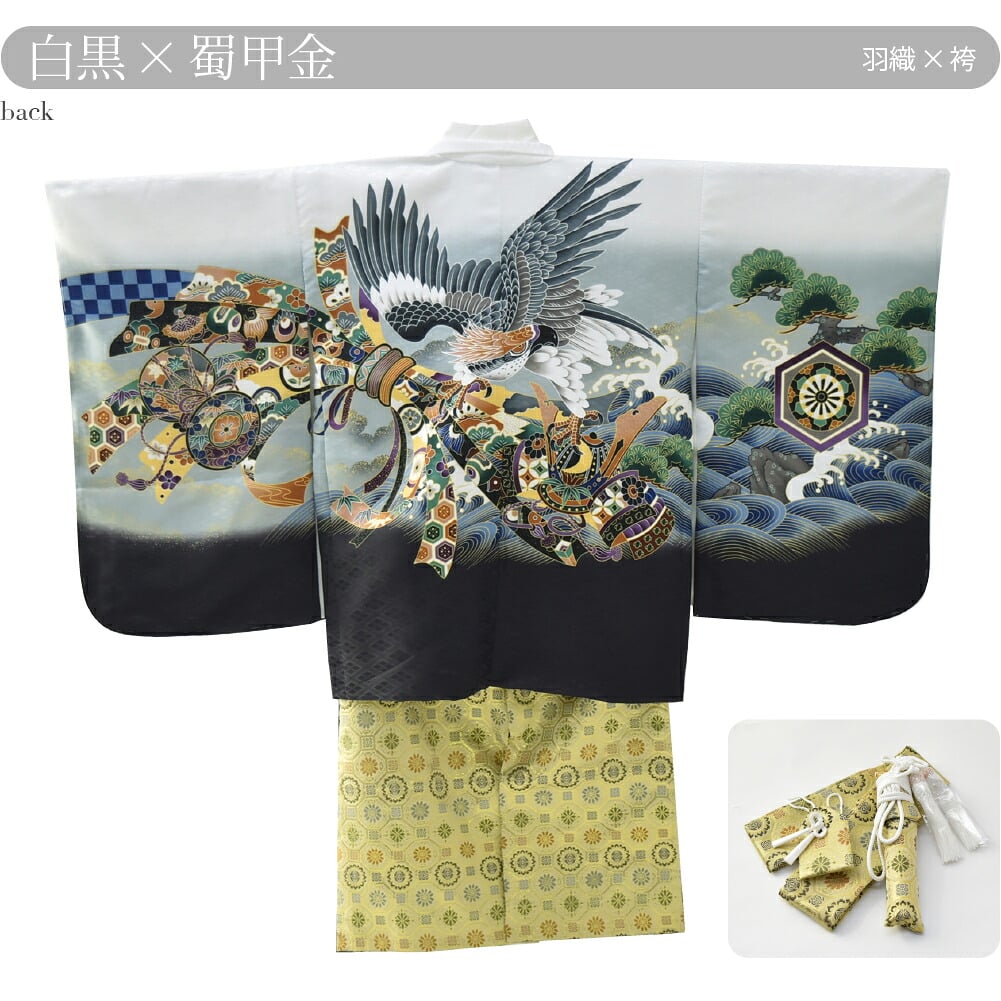 アンサンブル10点セット 鷹に束ね熨斗 金襴袴 箱なし