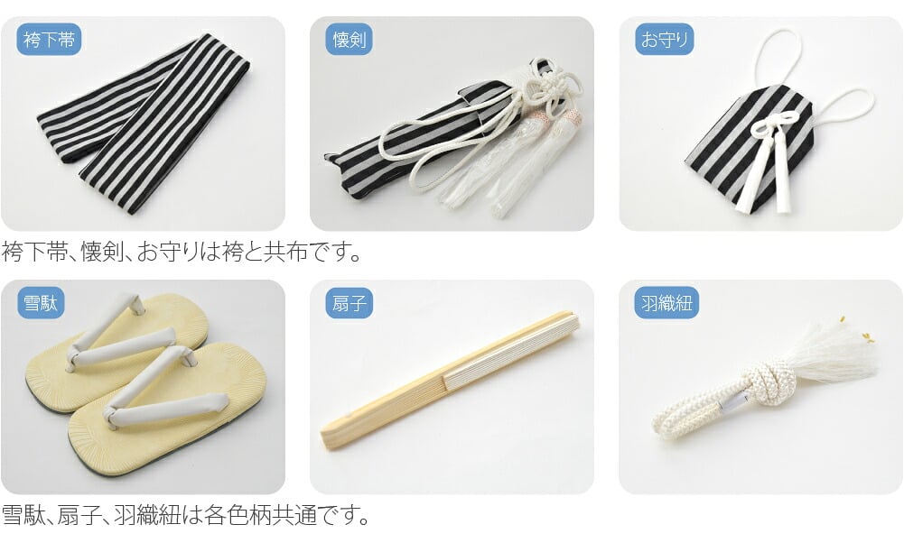 アンサンブル10点セット 兜に龍 縞袴 箱なし