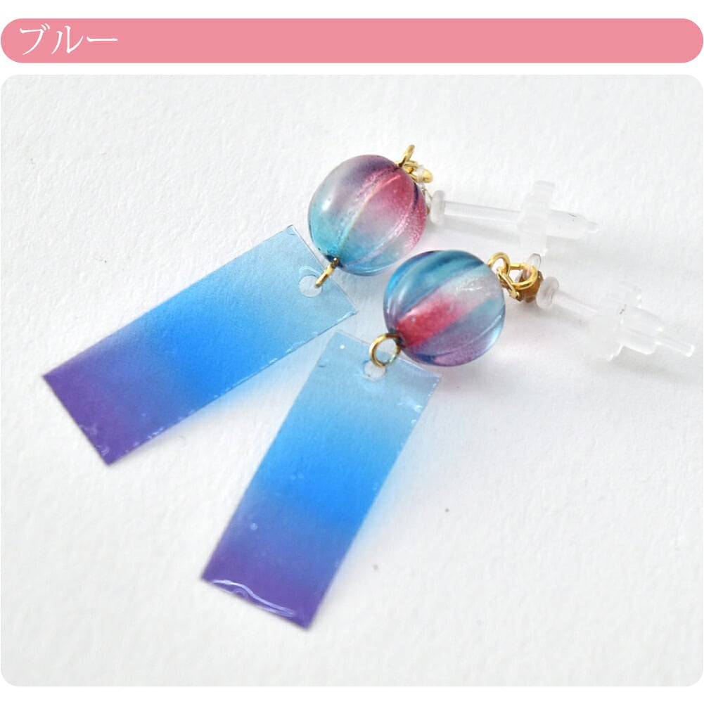 ピアス グラデーション 風鈴