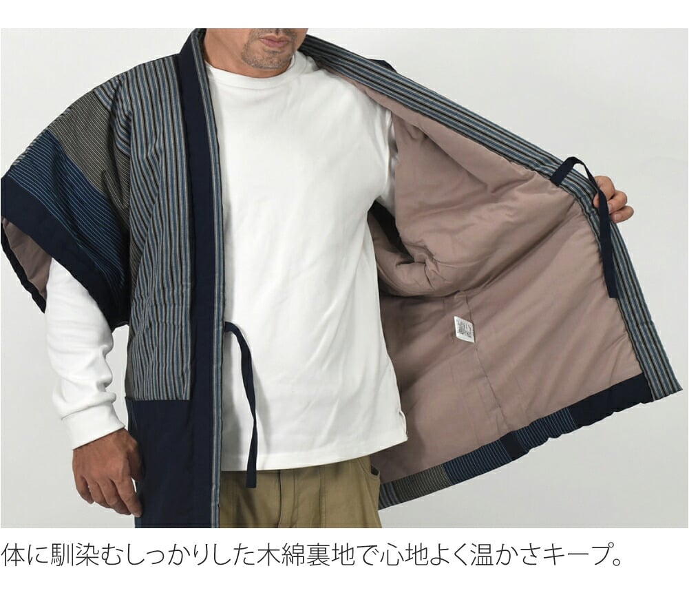 [宮田織物] 男物 60双糸縞 奴