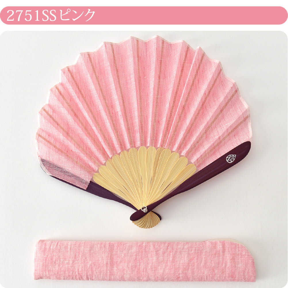 [松寿庵] フレンチリネン 布扇子 差し袋 ギフトセット