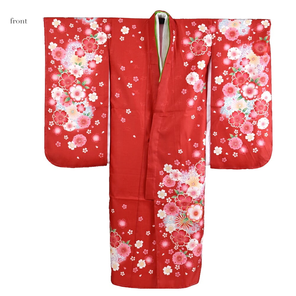 絵羽柄 四つ身セット 桜