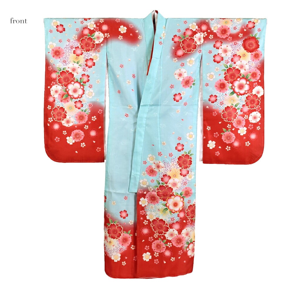絵羽柄 四つ身セット 桜