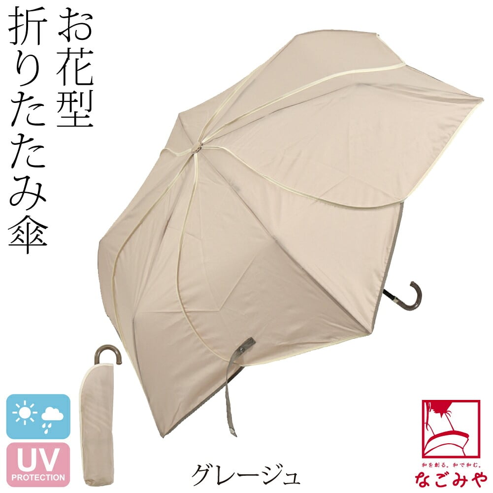[because] 折りたたみ傘 バイカラーパイピング ミニ