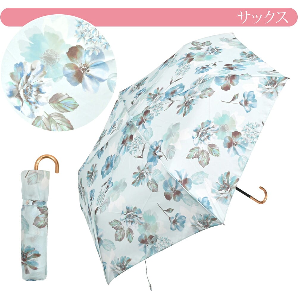 [because] 折りたたみ傘 フローラルウォッシュ ミニ