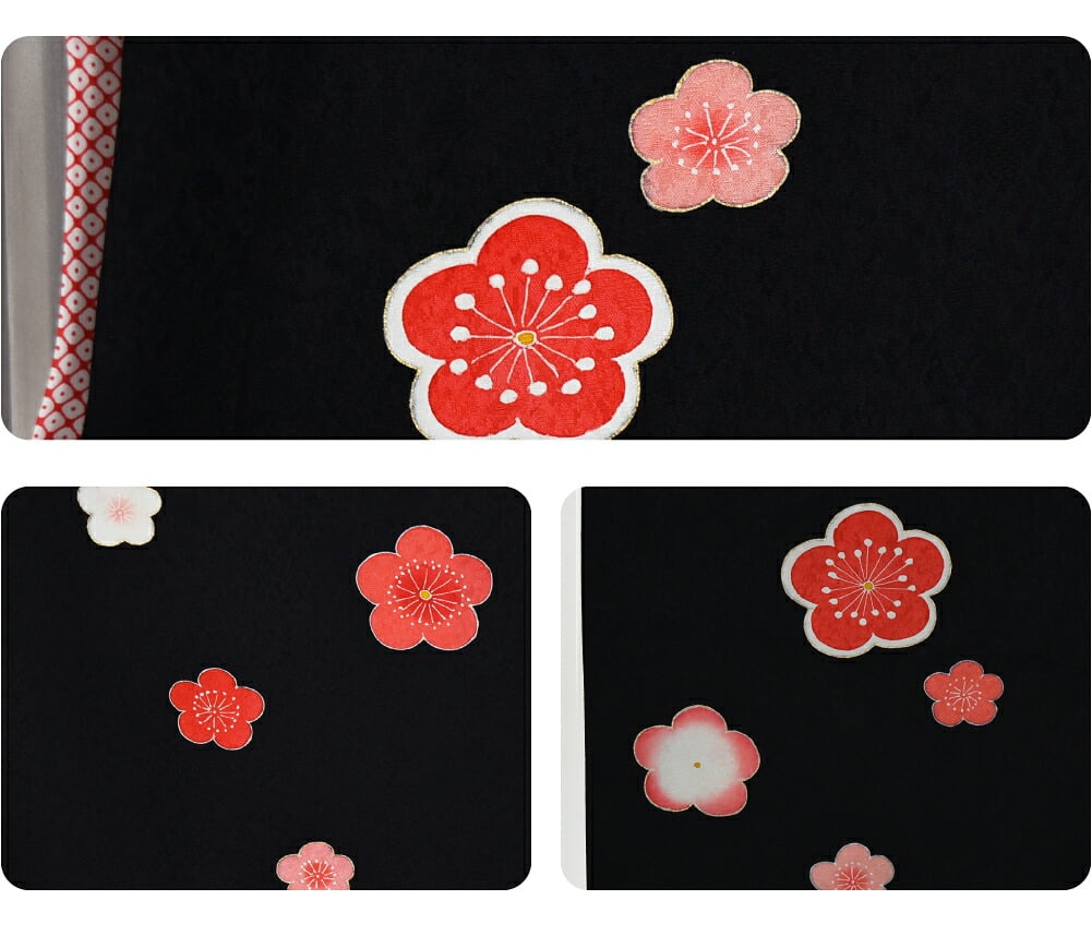 逸品 正絹 大四つ身 手描き友禅 槍梅金彩