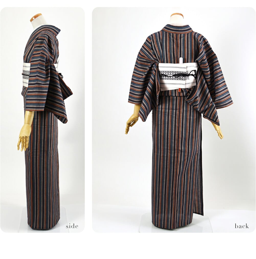 [WASOUL] 阿波しじら織 着物 浴衣 居敷当付