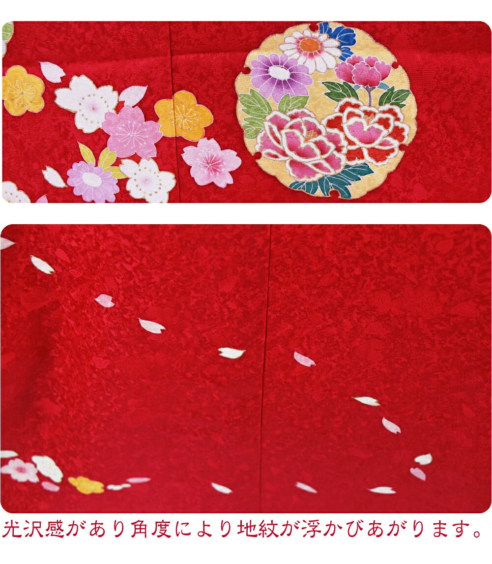 逸品 正絹 大四つ身 手描き友禅 雪輪に花
