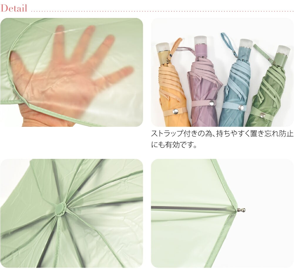 [because] 折りたたみ傘 クリアアンブレラ パウダリーフローラ ミニ