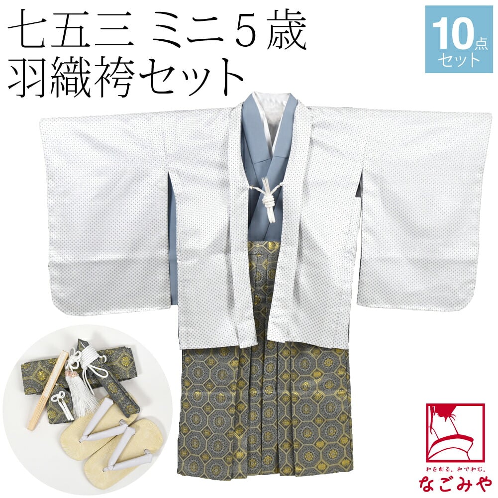 アンサンブル10点セット 白羽織 金襴袴 箱なし