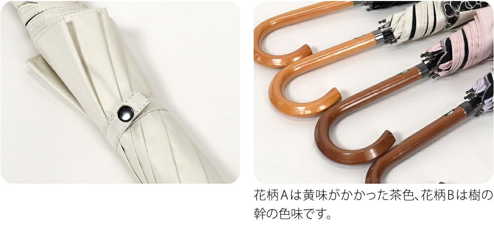 長傘 完全遮光 サクラ骨 カットワーク刺繍