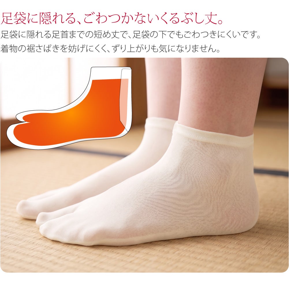 [ヒート+ふぃっと] 東レ インナー足袋 くるぶし丈