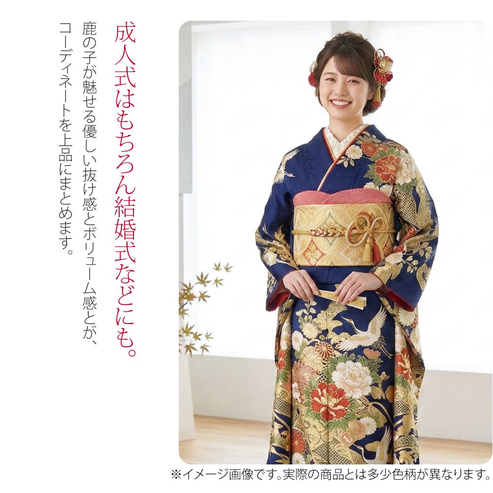 [WASOUL] 正絹 四つ巻き 総絞り 帯揚げ 無地