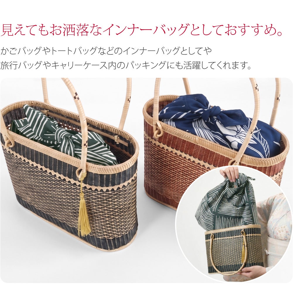 [WASOUL] 竺仙 浴衣地 あずま袋 バッグ