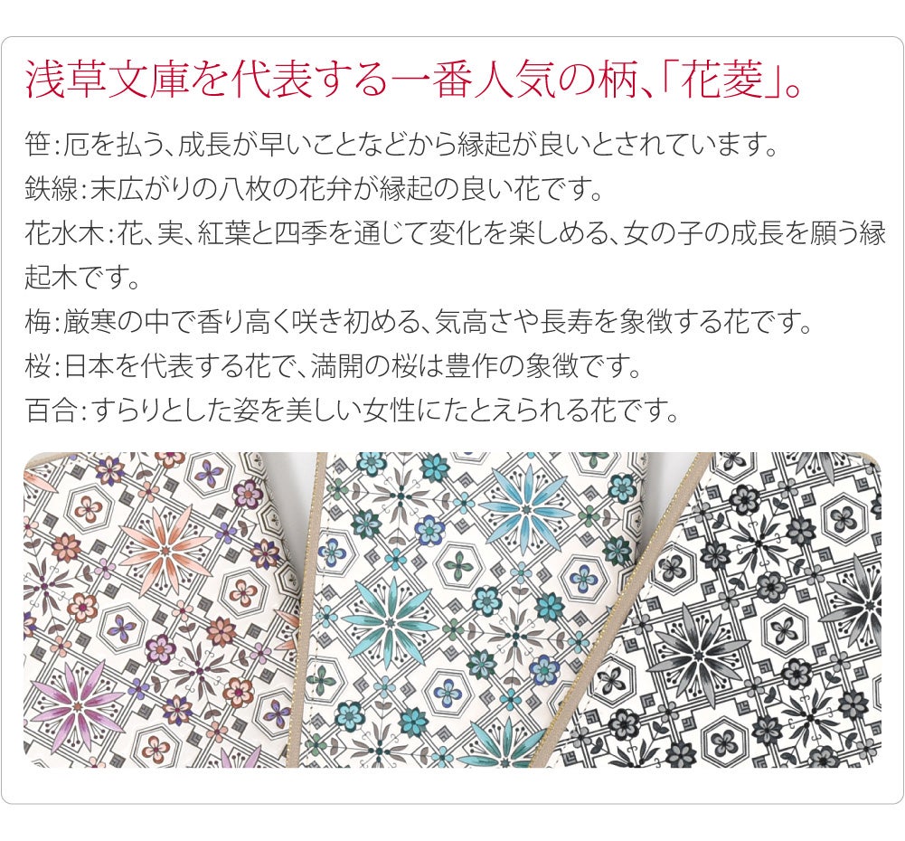 [浅草文庫] お薬手帳ポーチ 花菱