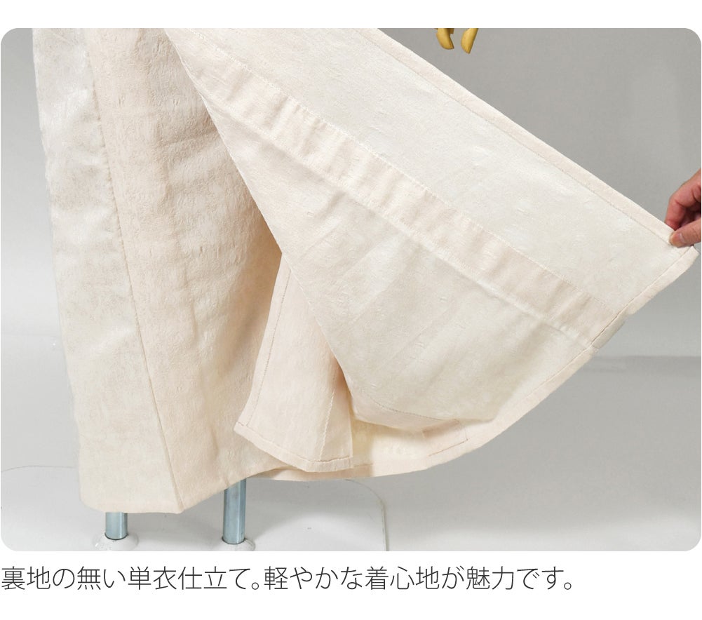 [WASOUL] リネンライク ジャカード 単衣 プレタ着物