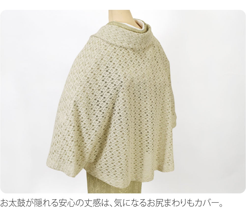 [WASOUL] ストレッチレース ケープ サテンリボン